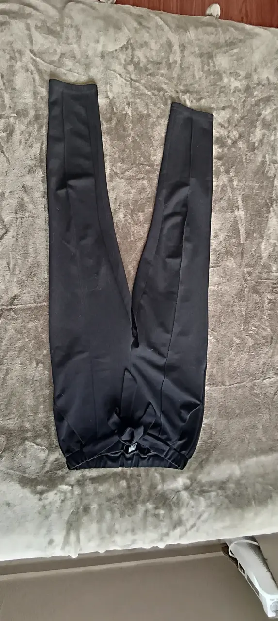 Pantalones de vestir negros mujer con moño y plise - 2