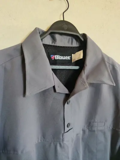 Camisa gris de hombre Blauer con cuello - miniatura 2
