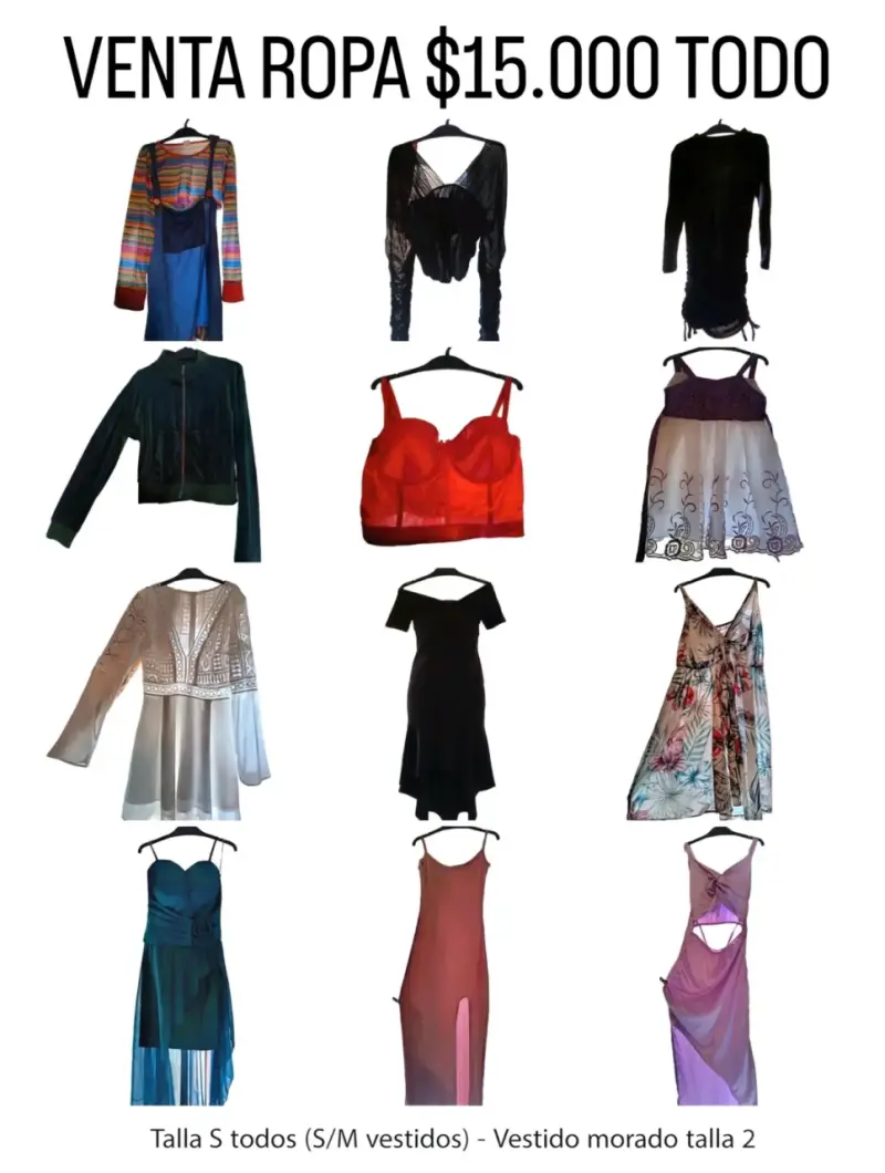 Lote de ropa variada para mujer talla S/M