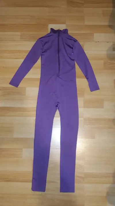 Traje de cuerpo completo morado para niña 4,6 años - miniatura 3