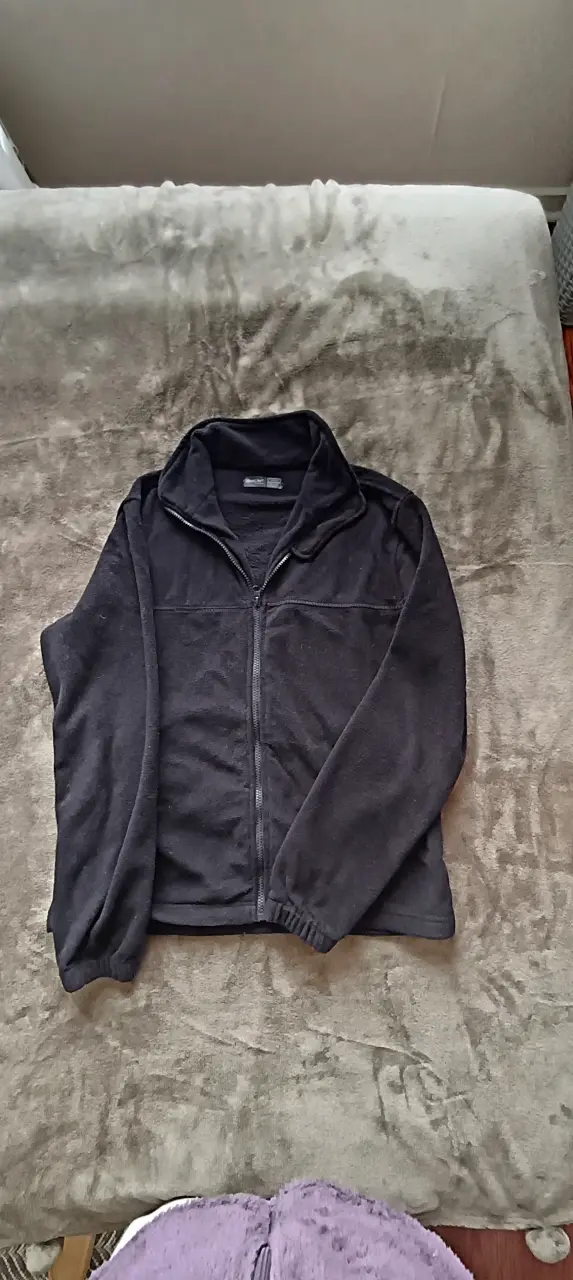 Chaqueta polar negra con cierre - 2