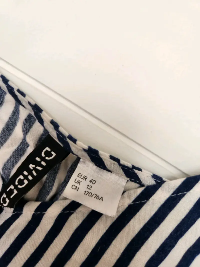 Enterito rayado azul y blanco para mujer - 2