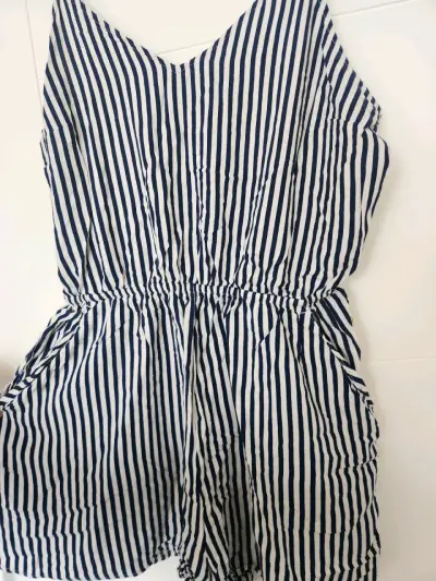 Enterito rayado azul y blanco para mujer - miniatura 3