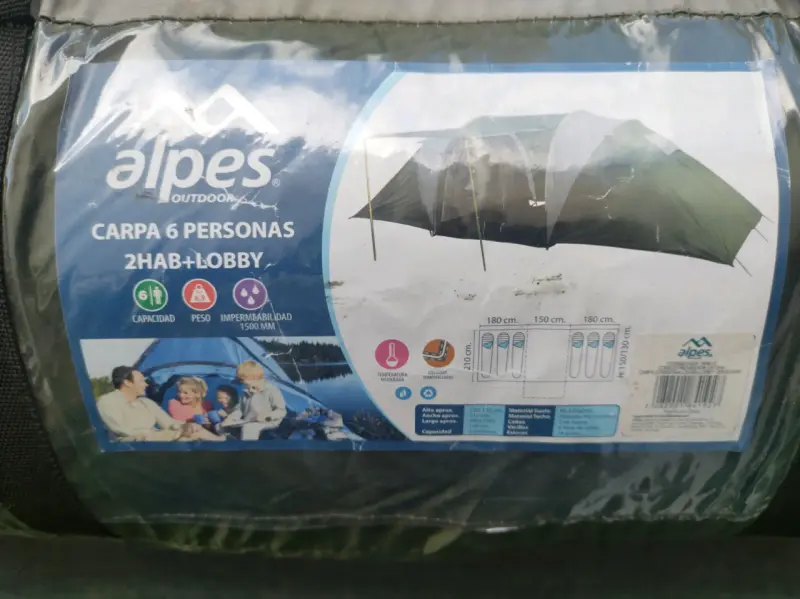 Carpa Alpes para 6 personas con lobby - 6