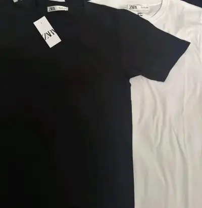 POLERAS ZARA BLANCA Y NEGRO🔥👕📩 - miniatura 1