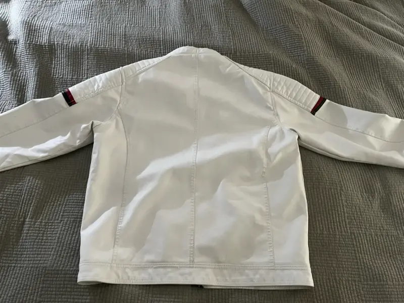 Chaqueta blanca de cuero sintético Distortion - 2