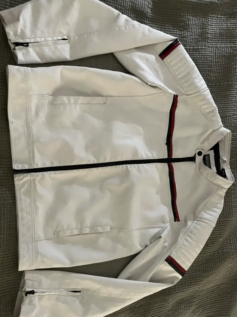 Chaqueta blanca de cuero sintético Distortion - 5