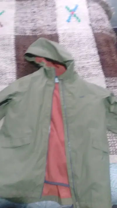 Chaqueta impermeable verde para niño con polar - miniatura 1
