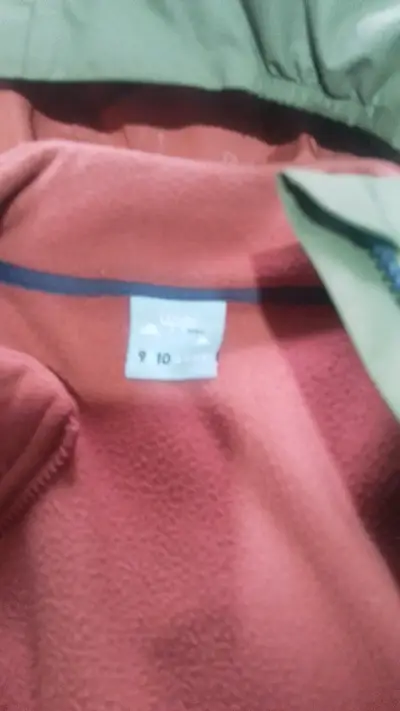 Chaqueta impermeable verde para niño con polar - miniatura 2