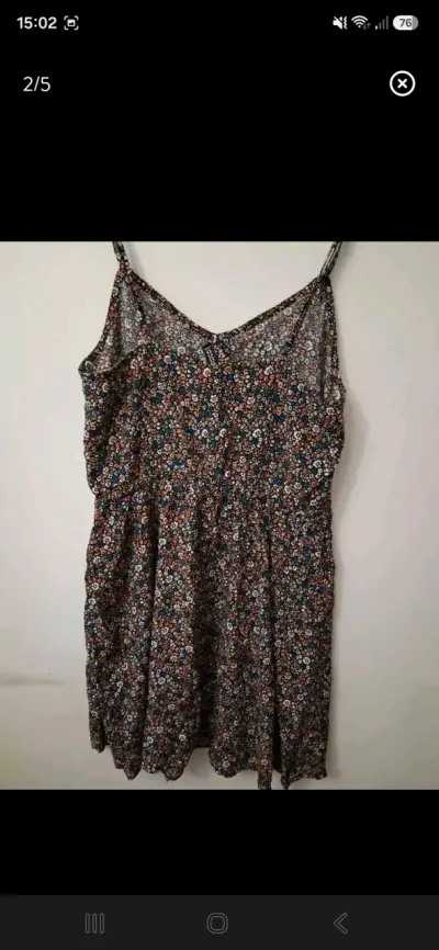 Polera larga, floral con tirantes ajustables - miniatura 2