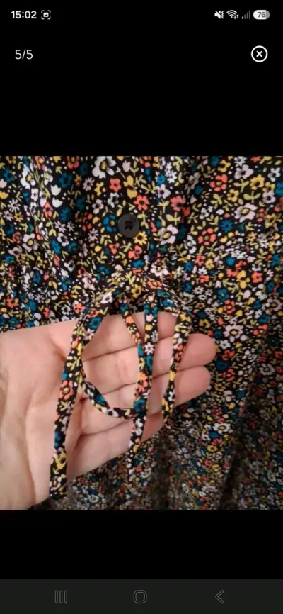 Polera larga, floral con tirantes ajustables - miniatura 5