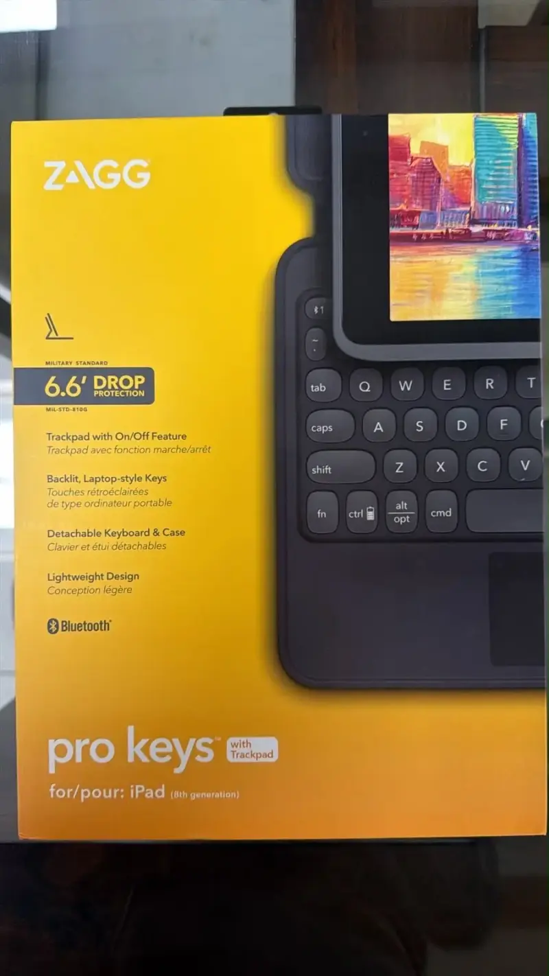 Teclado Zagg Pro Keys con Trackpad para iPad 8va Generación