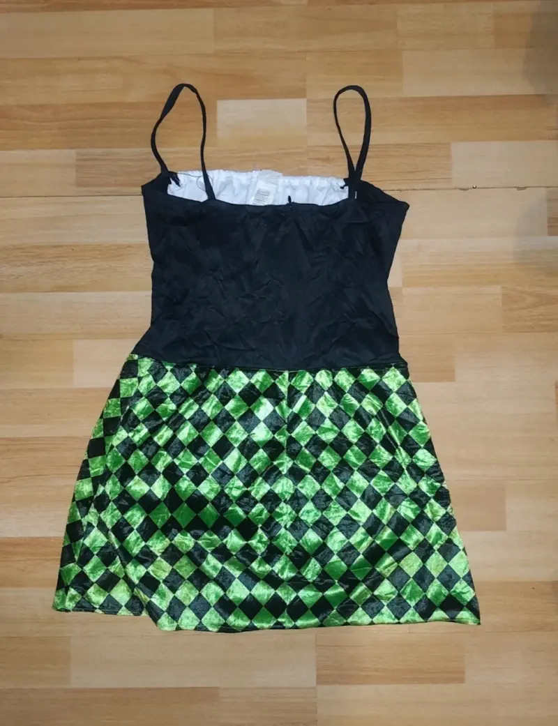 🎩 ¡DISFRAZ / VESTIDO CON ROMBOS VERDES! 🎩 Talla XS - 3