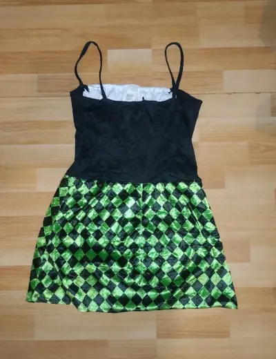 🎩 ¡DISFRAZ / VESTIDO CON ROMBOS VERDES! 🎩 Talla XS - miniatura 3