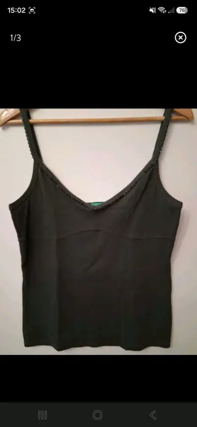 Polera sin mangas verde militar, para mujer - miniatura 1