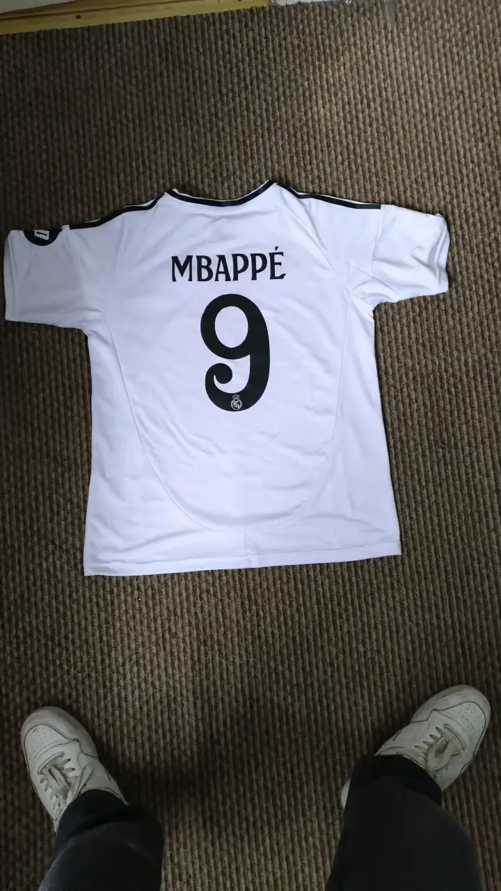 Camiseta Real Madrid Adidas Mbappé Blanca - 2