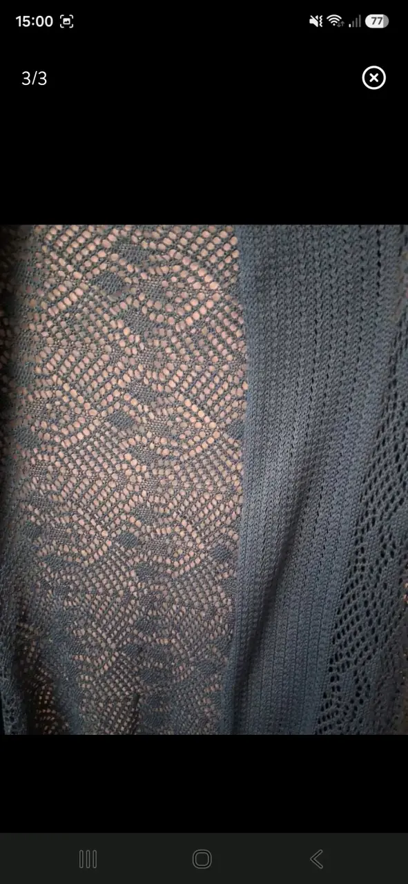 Chaleco abierto tejido,color petrolel,para mujer - 3