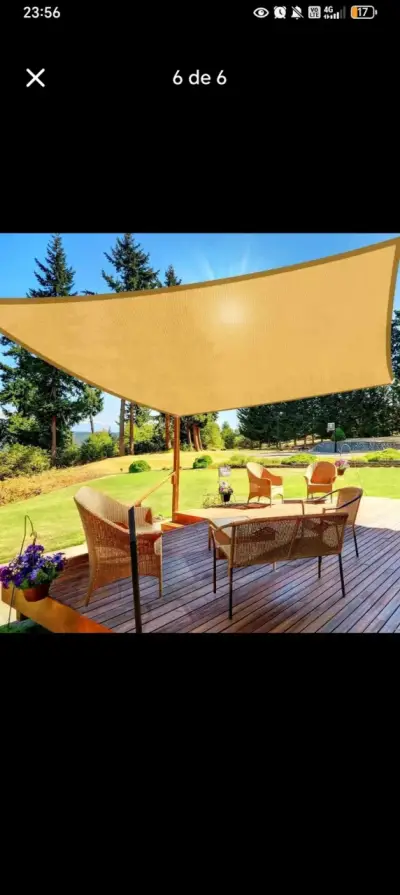 Toldo de Sombra  rectangular para Jardín 95% Bloqu - miniatura 3