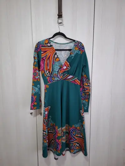 Vestido largo multicolor- Talla L - miniatura 1
