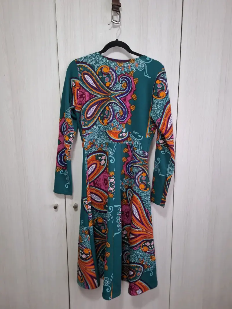 Vestido largo multicolor- Talla L - 3