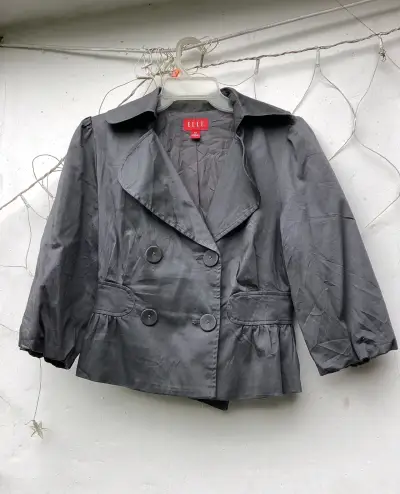 Chaqueta gris corta de mujer Elle - miniatura 1