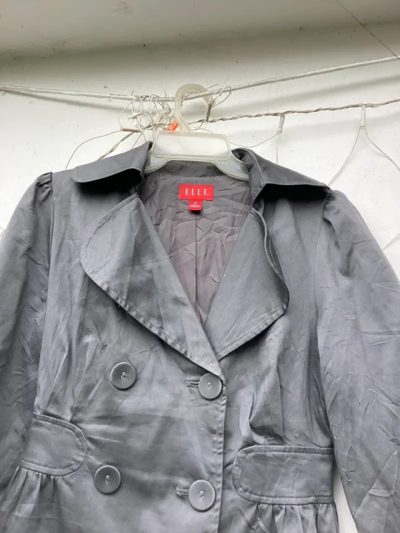 Chaqueta gris corta de mujer Elle - 3