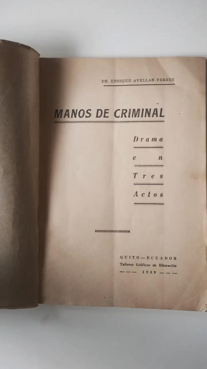 Libro antiguo 'Manos de Criminal' de Enrique Avellán Ferrés - 2