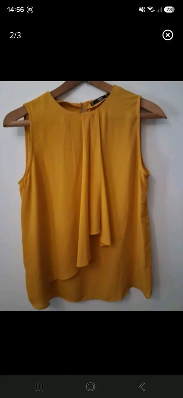 Blusa sin mangas amarilla Mango - 2