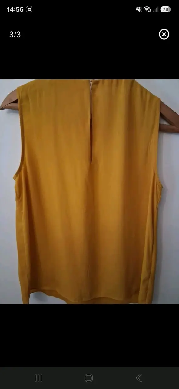 Blusa sin mangas amarilla Mango - 3