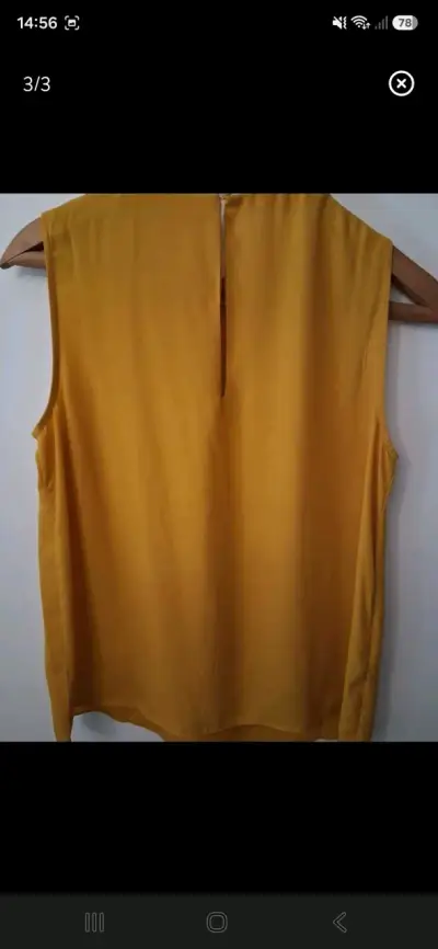 Blusa sin mangas amarilla Mango - miniatura 3