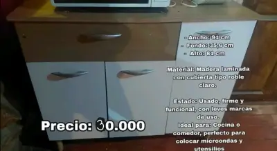 Mueble de cocina de madera laminada - miniatura 1
