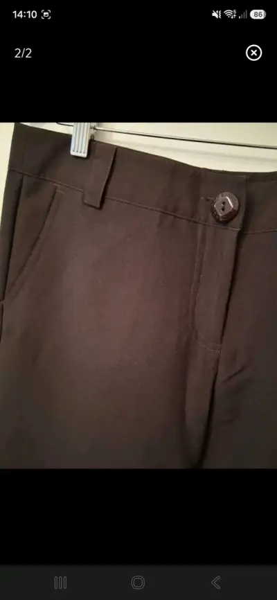 Pantalones de vestir marrones para mujer - miniatura 2