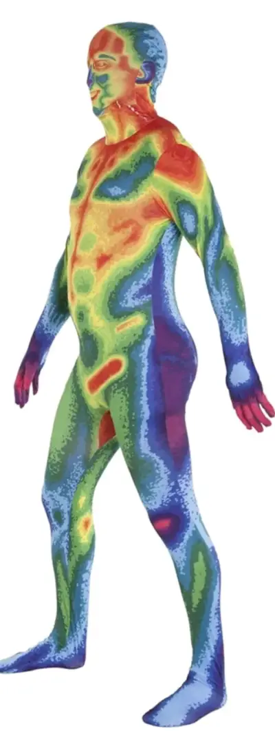 Disfraz de cuerpo completo térmico multicolor S - miniatura 1