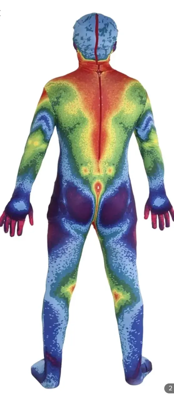 Disfraz de cuerpo completo térmico multicolor S - 2