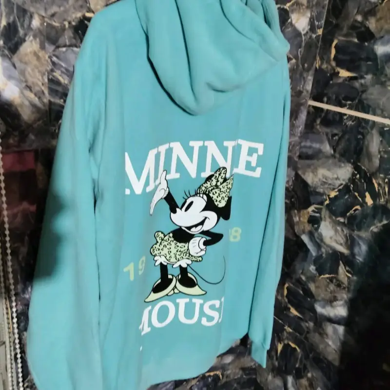 Polerón Minnie Mouse verde para mujer