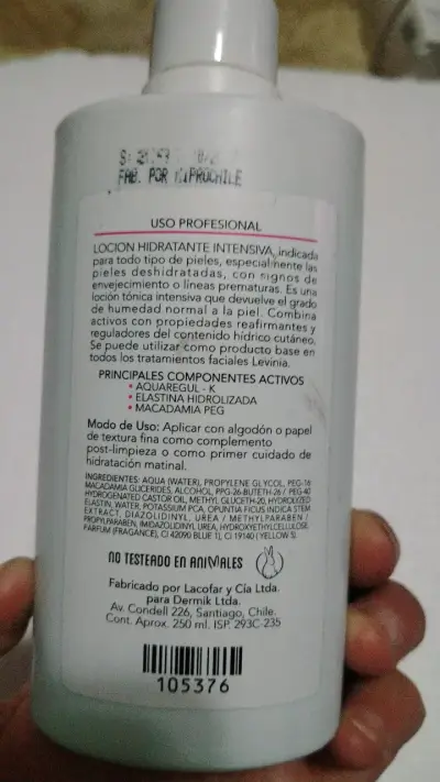 Loción Hidratante Intensiva Levinia 250 ml - miniatura 2