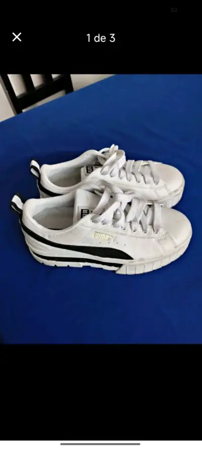 Zapatillas deportivas blancas Puma para mujer - miniatura 2