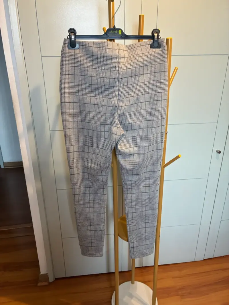 Calzas a cuadros grises Esprit talla M - 3