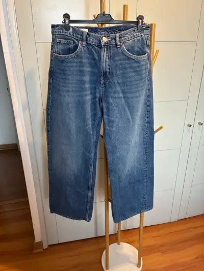 Jeans Mujer de mezclilla azul Zara - miniatura 1