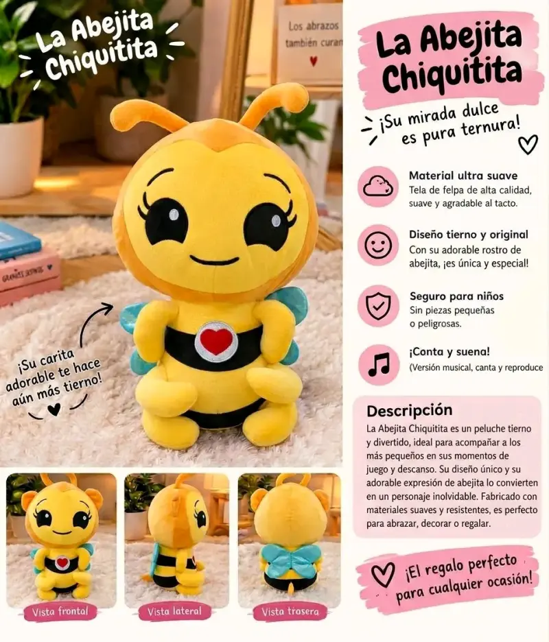 Peluches La Abejita Chiquitita y El Cerdito Enojón - 2