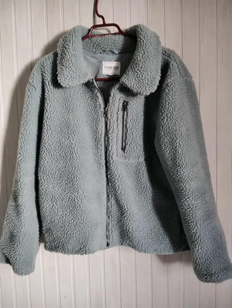Chaqueta de lana gris Cherokee con cierre - 2