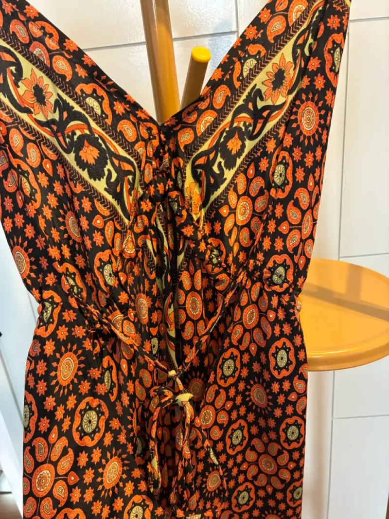 Vestido largo bohemio estampado floral - 3