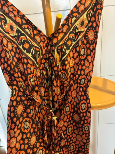 Vestido largo bohemio estampado floral - miniatura 3