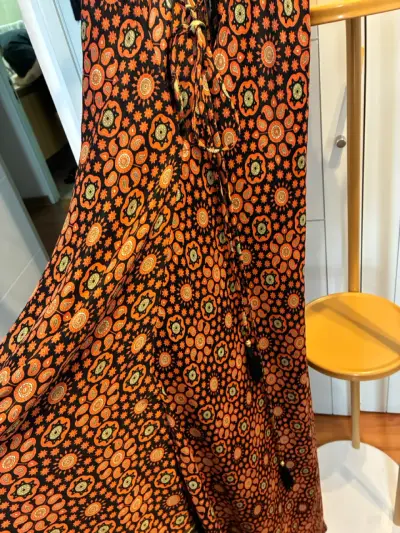 Vestido largo bohemio estampado floral - miniatura 4
