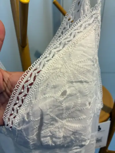 Vestido largo blanco con broderi  Wados - miniatura 6