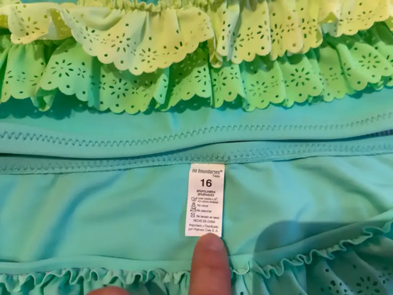 Bikini verde con volantes talla 16 - 3