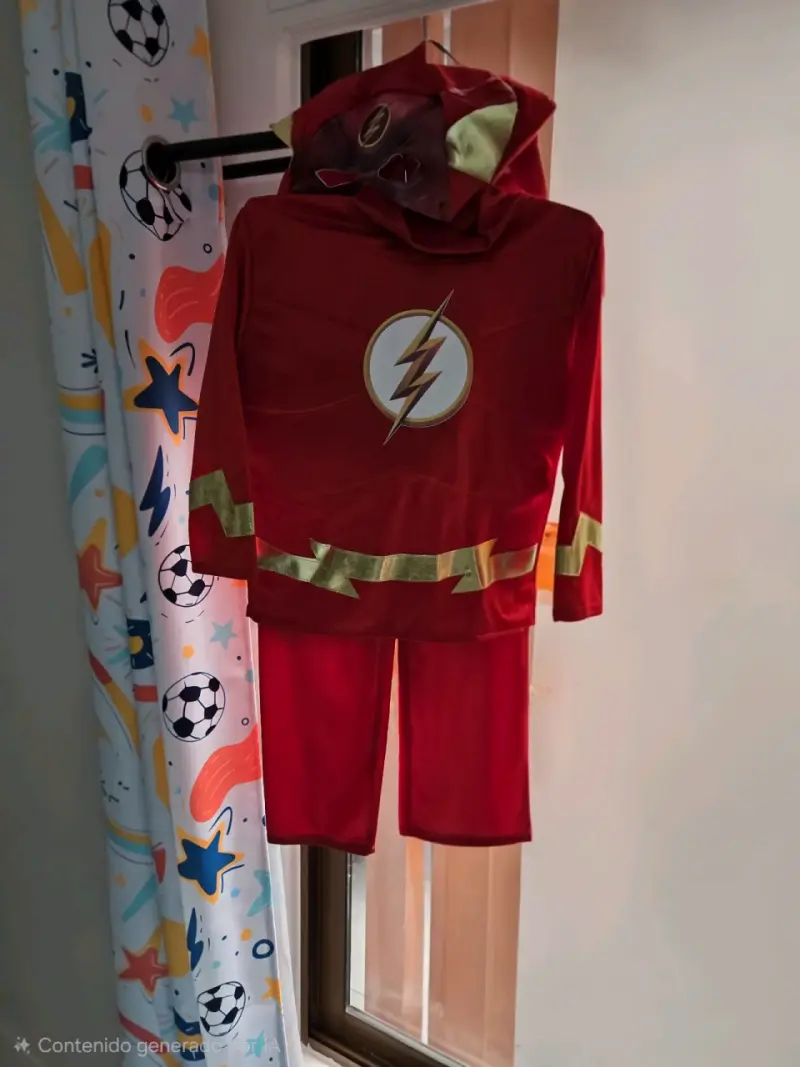 Disfraz de superhéroe rojo para niño - 3