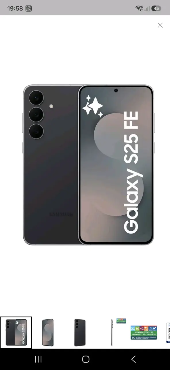 Samsung Galaxy S25 FE 5G Negro - 1