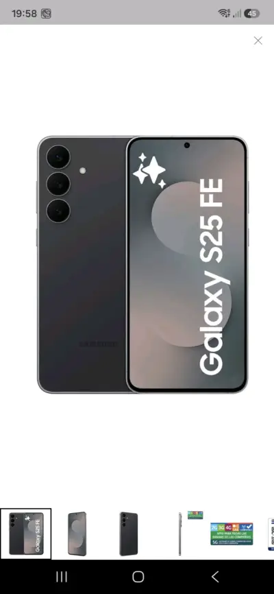 Samsung Galaxy S25 FE 5G Negro - miniatura 1