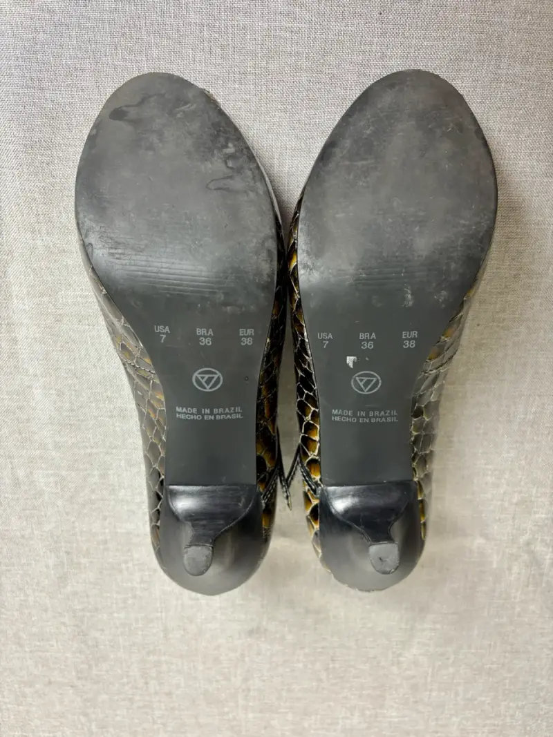 ✨ Zapatos Via Uno efecto reptil – Talla 37 chilena - 5